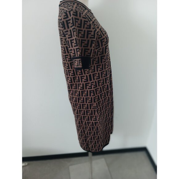 Fendi FF Zucca Brown Knit Dress - Picture 6 of 9